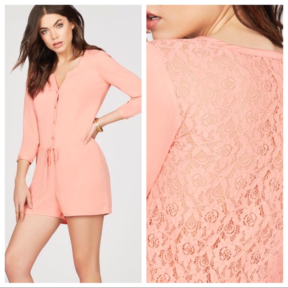 Lace back Romper